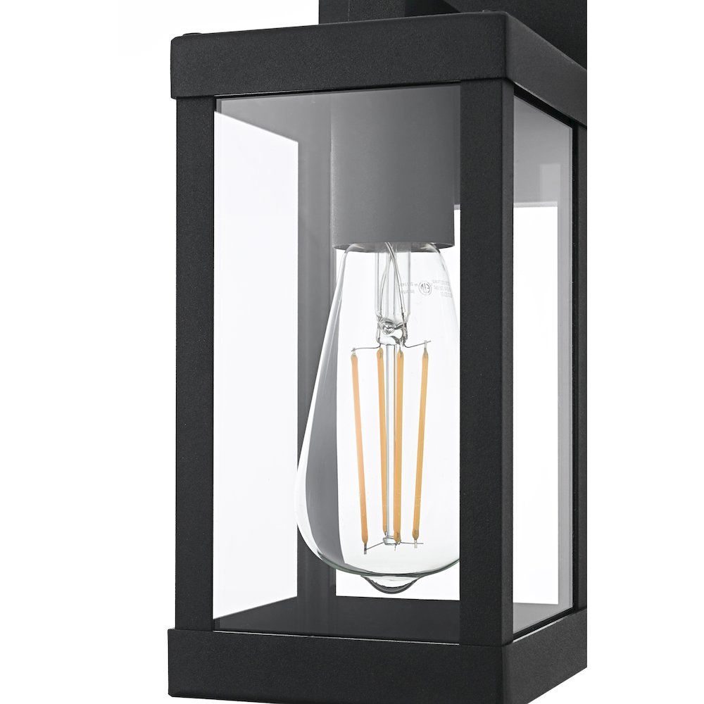 Peter 4 Inch Outdoor Wall Sconce In Black. Picture 5