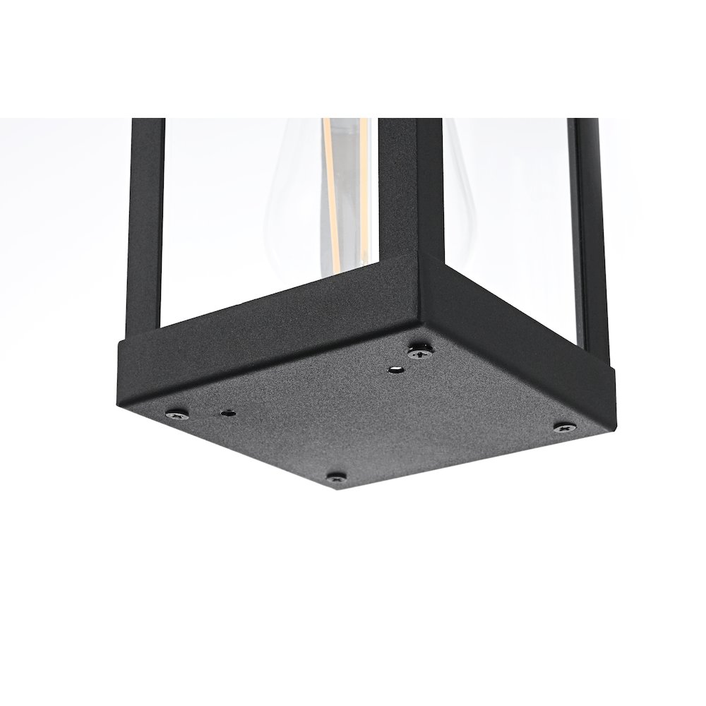 Peter 4 Inch Outdoor Wall Sconce In Black. Picture 6