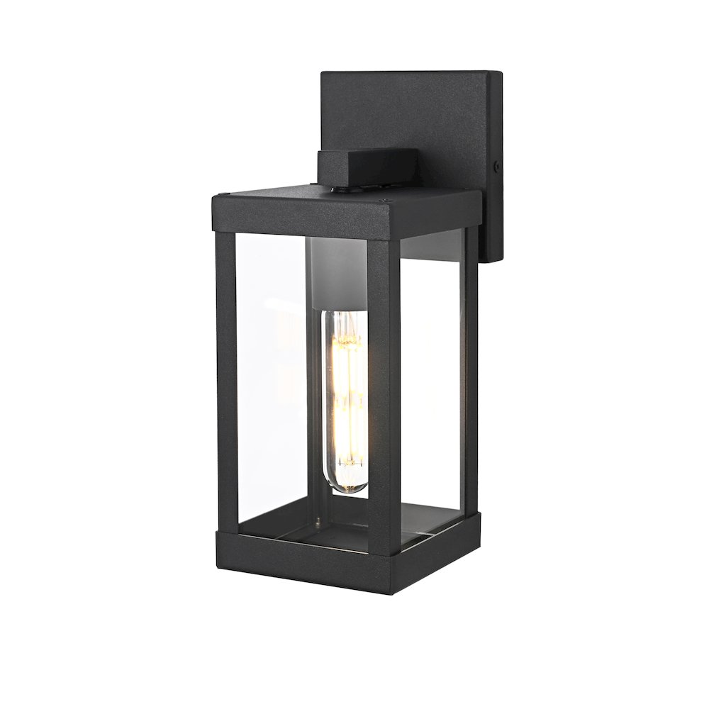 Peter 4 Inch Outdoor Wall Sconce In Black. Picture 7