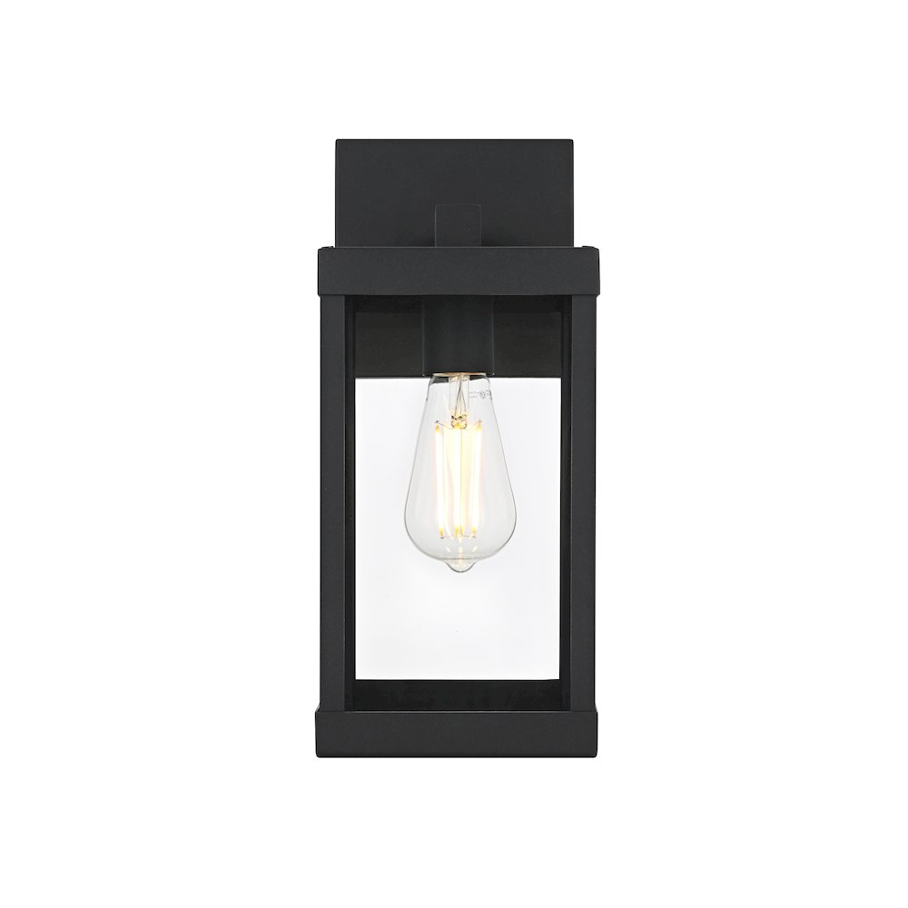 Peter 6 Inch Outdoor Wall Sconce In Black. Picture 1