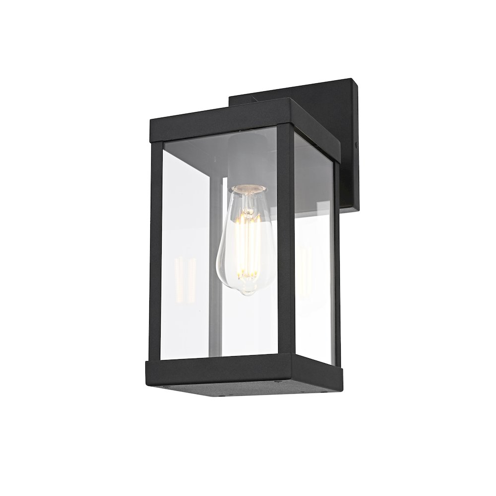 Peter 6 Inch Outdoor Wall Sconce In Black. Picture 3