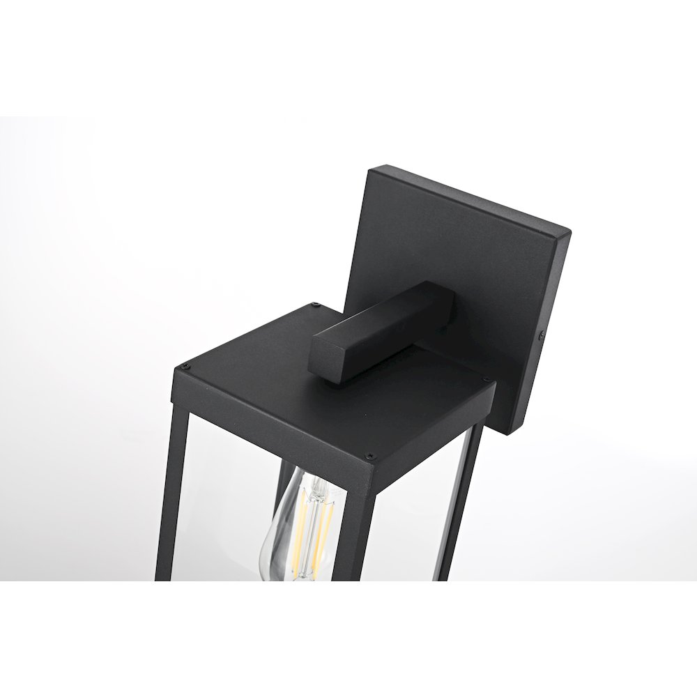 Peter 6 Inch Outdoor Wall Sconce In Black. Picture 4