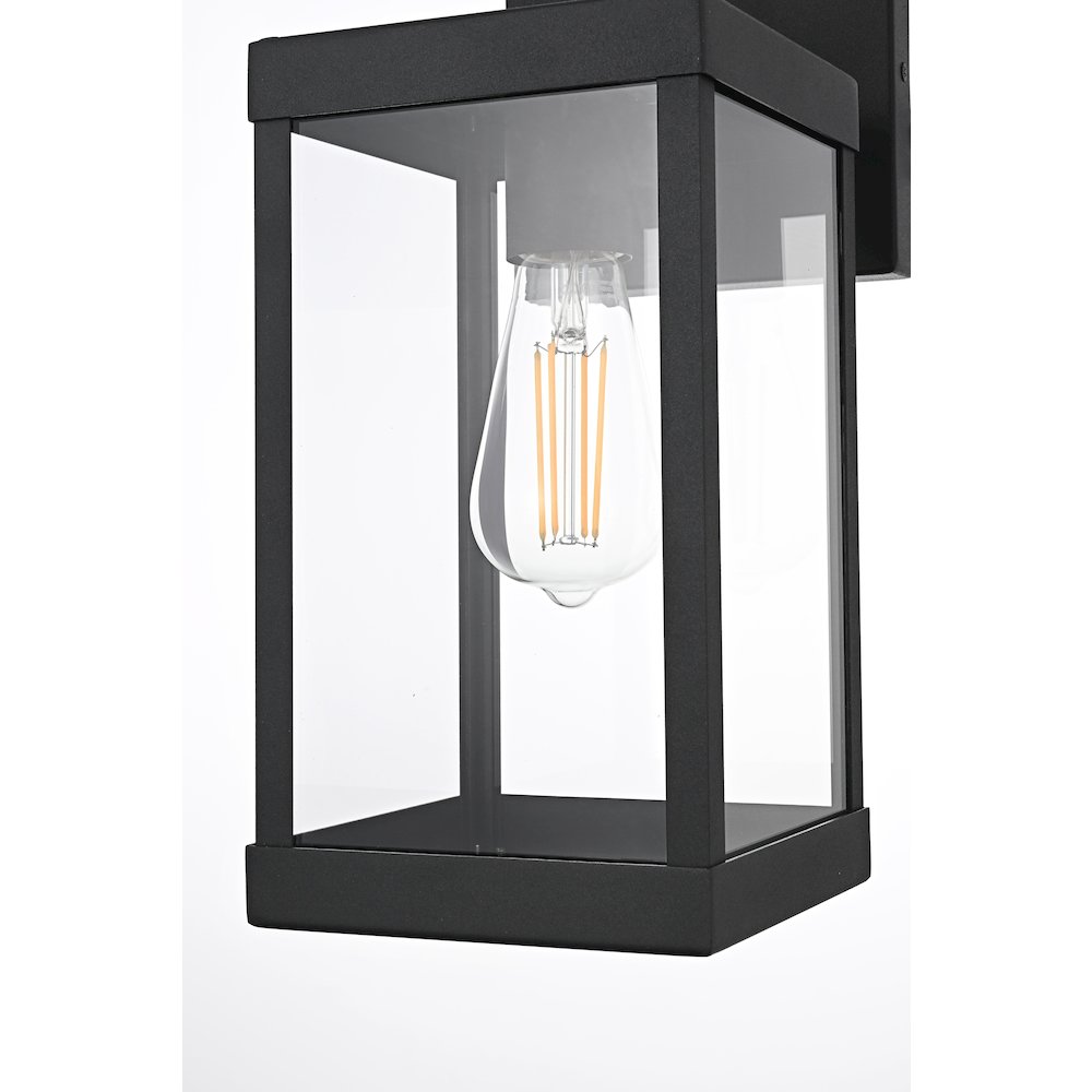 Peter 6 Inch Outdoor Wall Sconce In Black. Picture 5