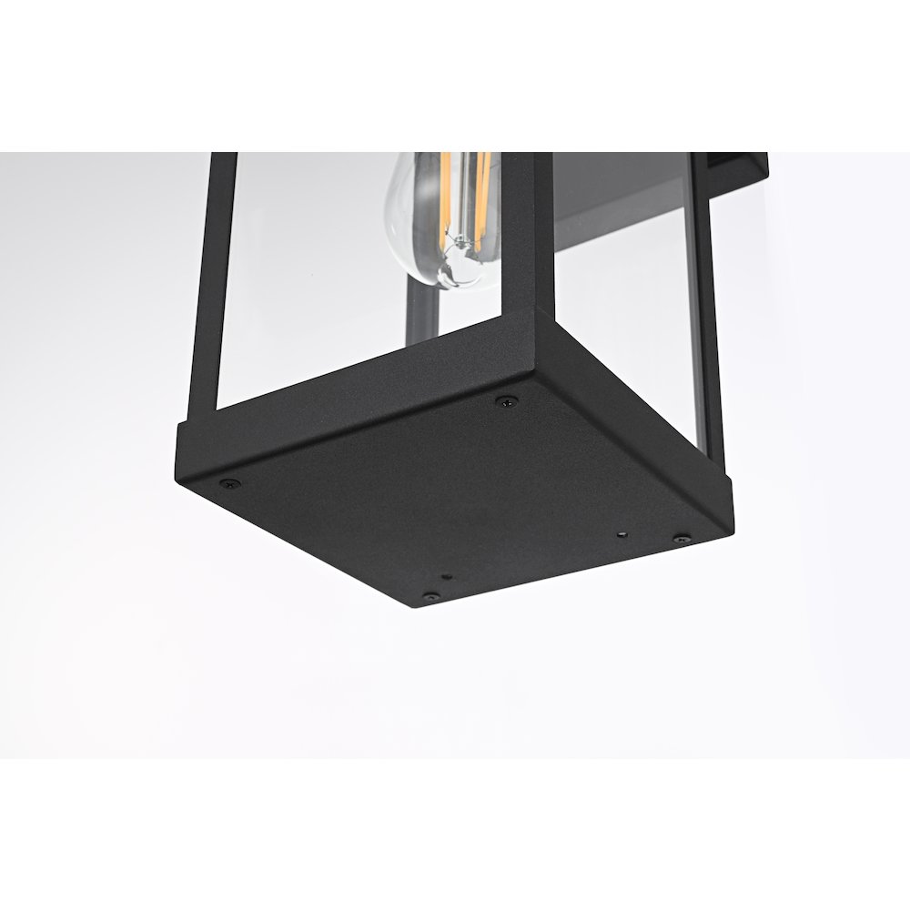 Peter 6 Inch Outdoor Wall Sconce In Black. Picture 6