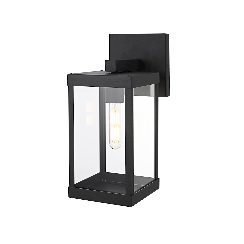 Peter 6 Inch Outdoor Wall Sconce In Black. Picture 7