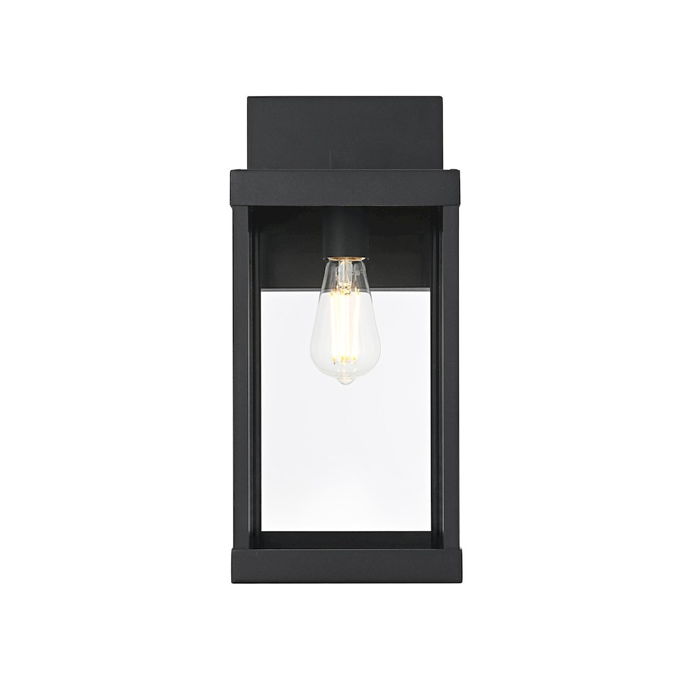 Peter 7 Inch Outdoor Wall Sconce In Black. Picture 1