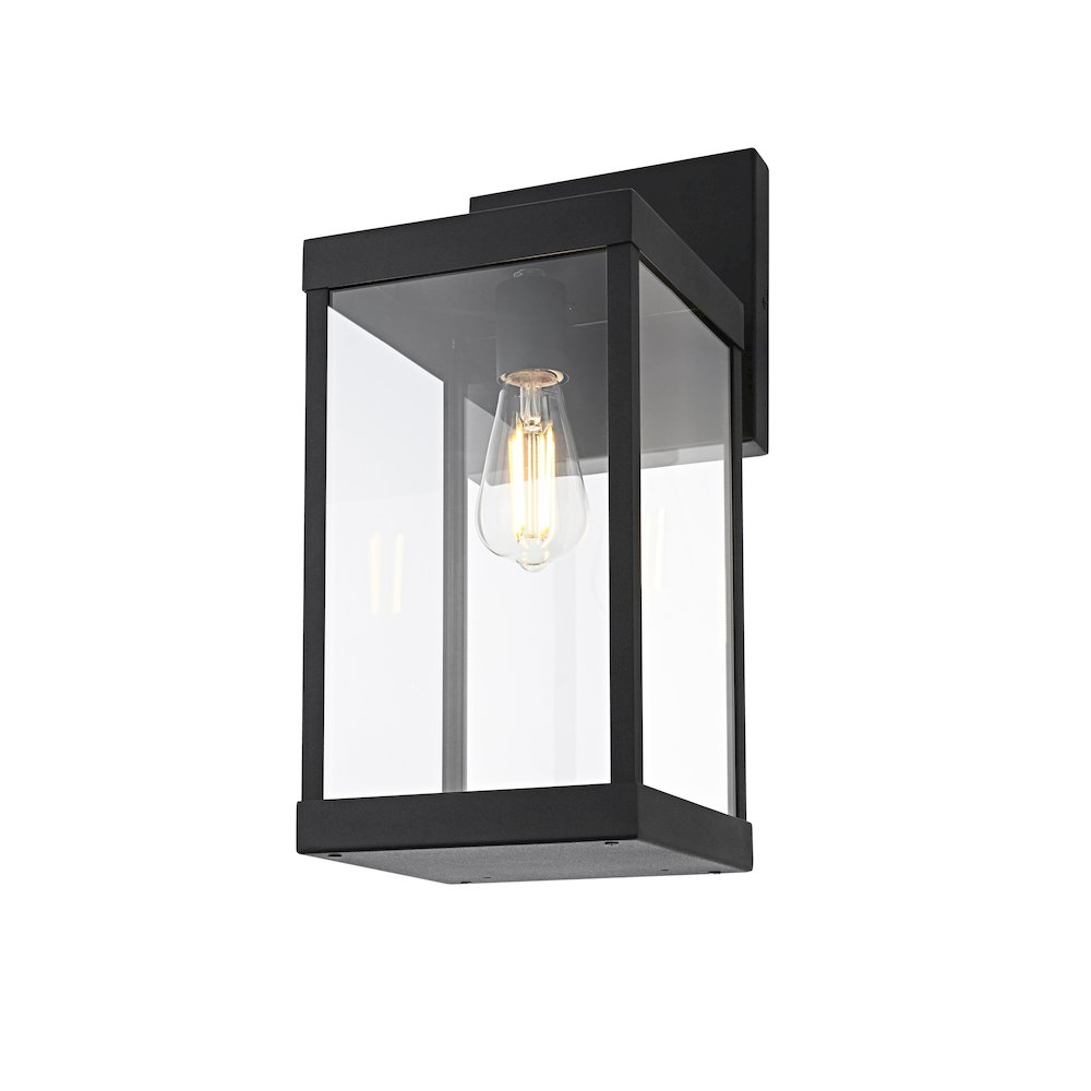 Peter 7 Inch Outdoor Wall Sconce In Black. Picture 3