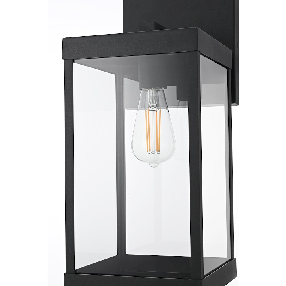 Peter 7 Inch Outdoor Wall Sconce In Black. Picture 5