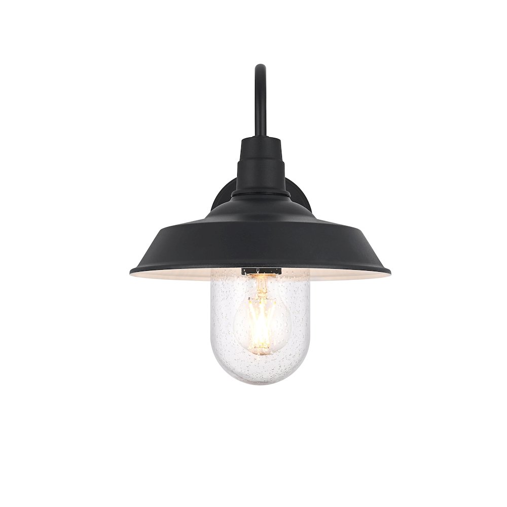 Rayan 10 Inch Outdoor Wall Sconce In Black. Picture 1