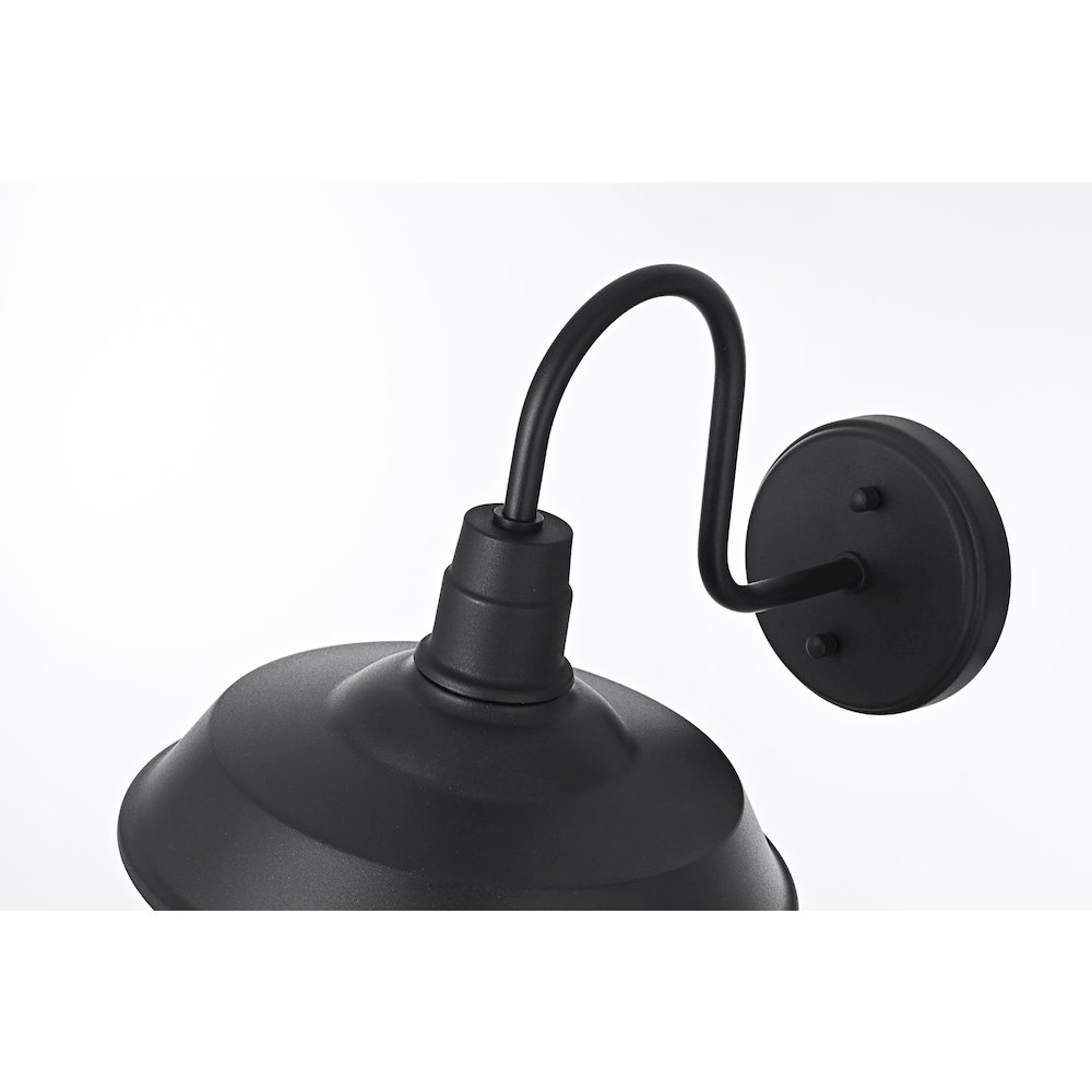 Rayan 10 Inch Outdoor Wall Sconce In Black. Picture 4