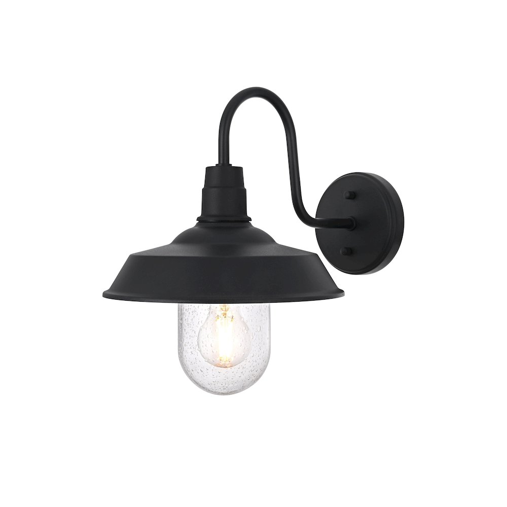 Rayan 10 Inch Outdoor Wall Sconce In Black. Picture 7
