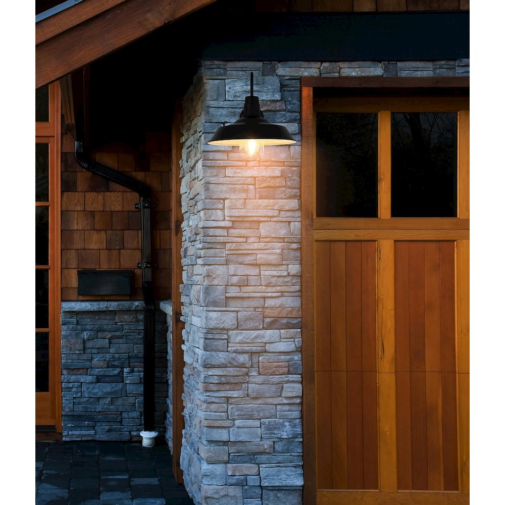 Rayan 14 Inch Outdoor Wall Sconce In Black. Picture 2