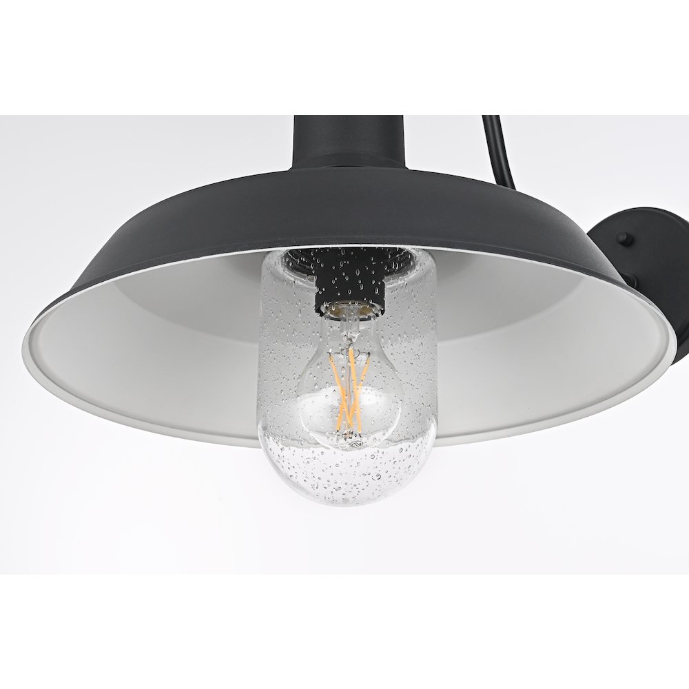 Rayan 14 Inch Outdoor Wall Sconce In Black. Picture 4