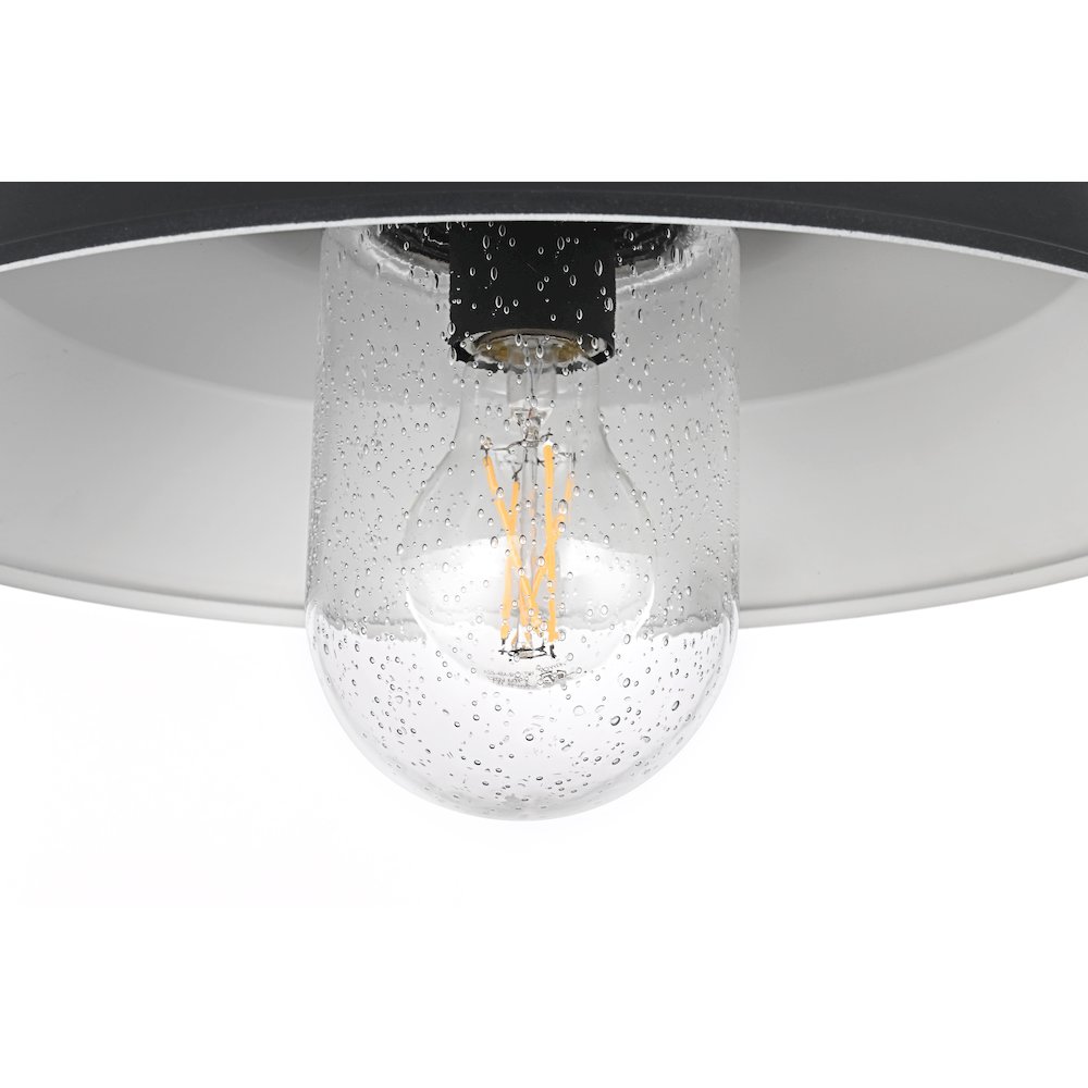 Rayan 14 Inch Outdoor Wall Sconce In Black. Picture 5
