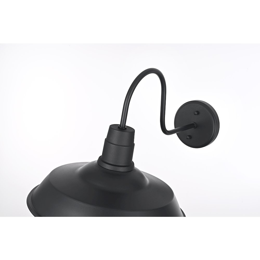 Rayan 14 Inch Outdoor Wall Sconce In Black. Picture 6