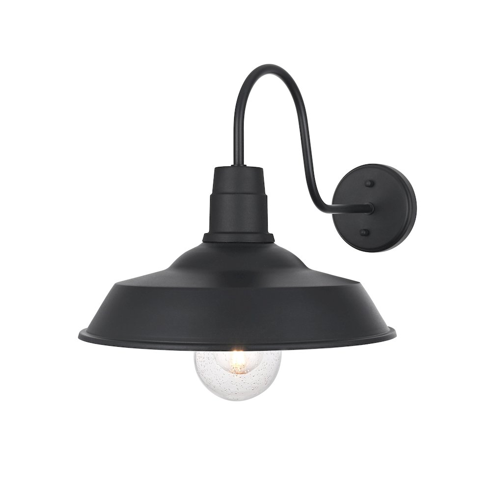 Rayan 14 Inch Outdoor Wall Sconce In Black. Picture 7