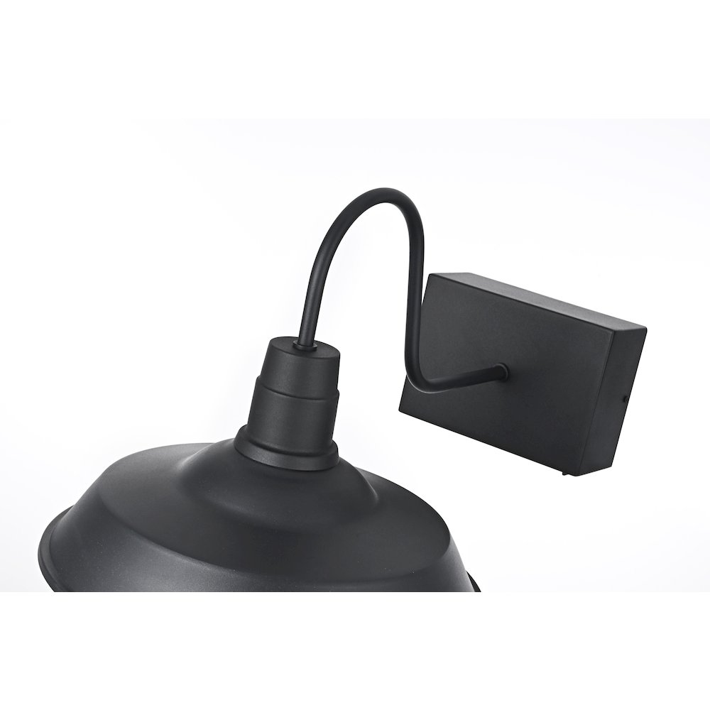 Rayan 14 Inch Outdoor Wall Sconce In Black. Picture 4