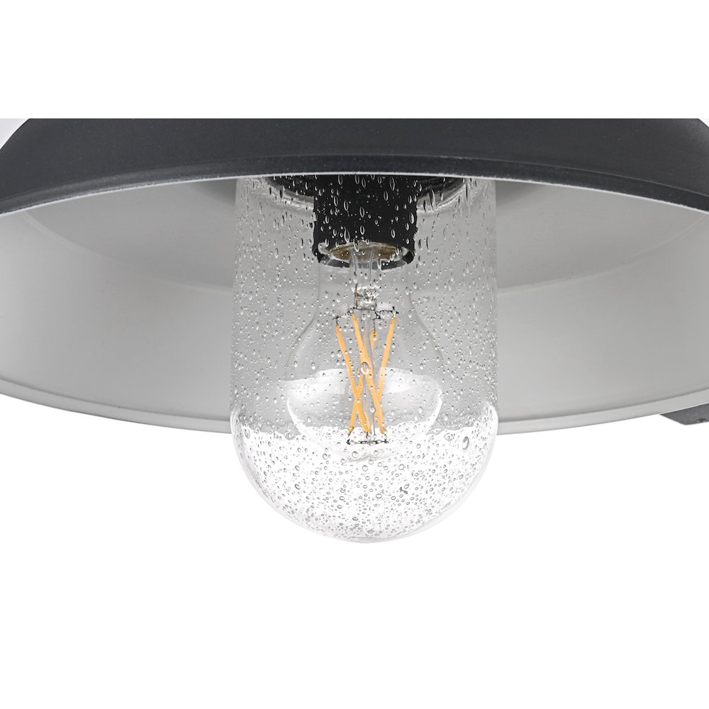 Rayan 14 Inch Outdoor Wall Sconce In Black. Picture 5