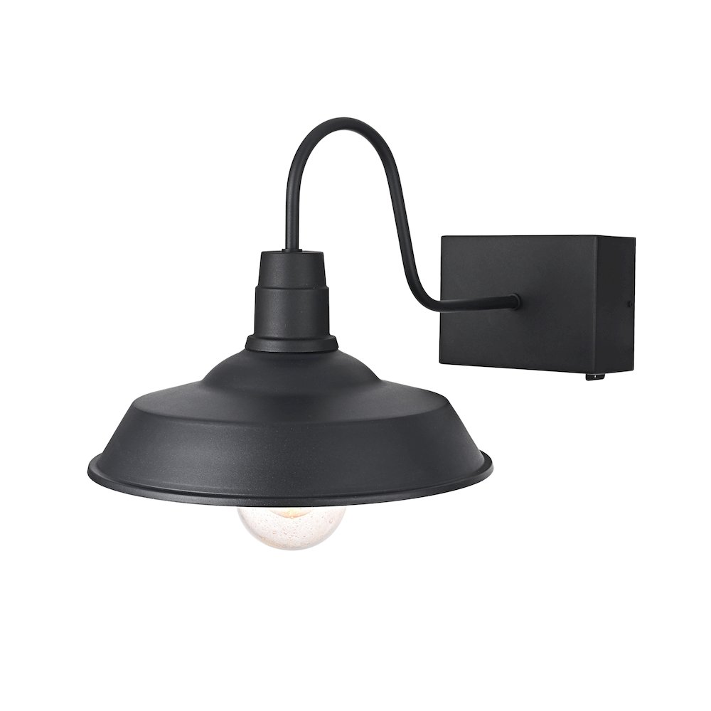 Rayan 14 Inch Outdoor Wall Sconce In Black. Picture 7