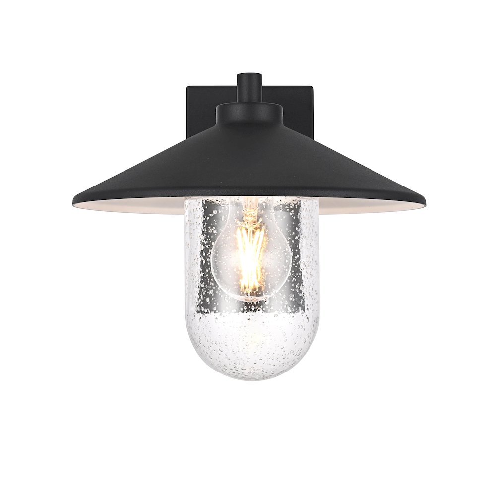 Scott 10 Inch Outdoor Wall Sconce In Black. Picture 1
