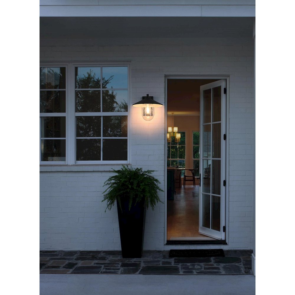 Scott 10 Inch Outdoor Wall Sconce In Black. Picture 2