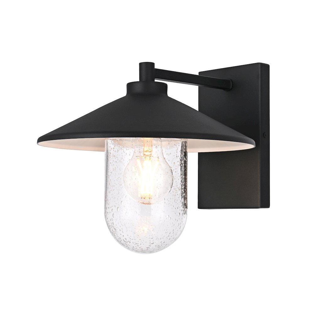Scott 10 Inch Outdoor Wall Sconce In Black. Picture 3