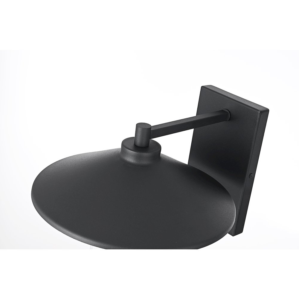 Scott 10 Inch Outdoor Wall Sconce In Black. Picture 4