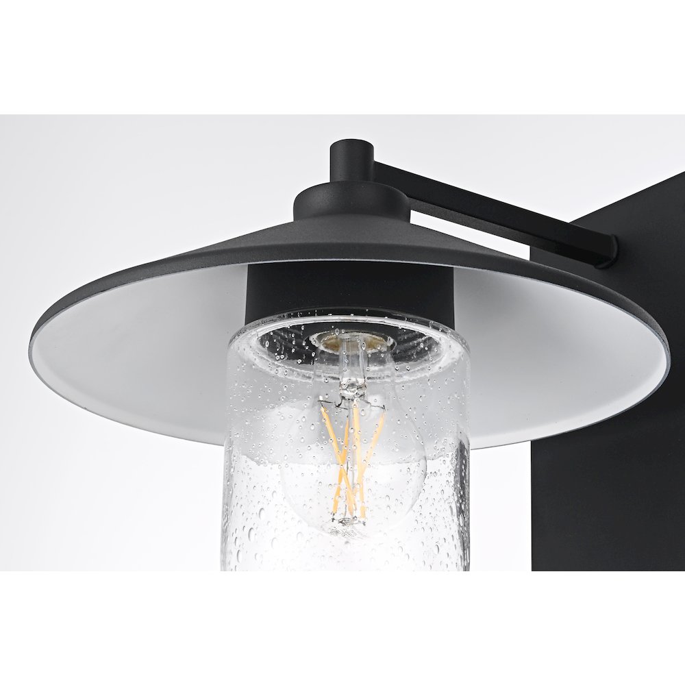 Scott 10 Inch Outdoor Wall Sconce In Black. Picture 5