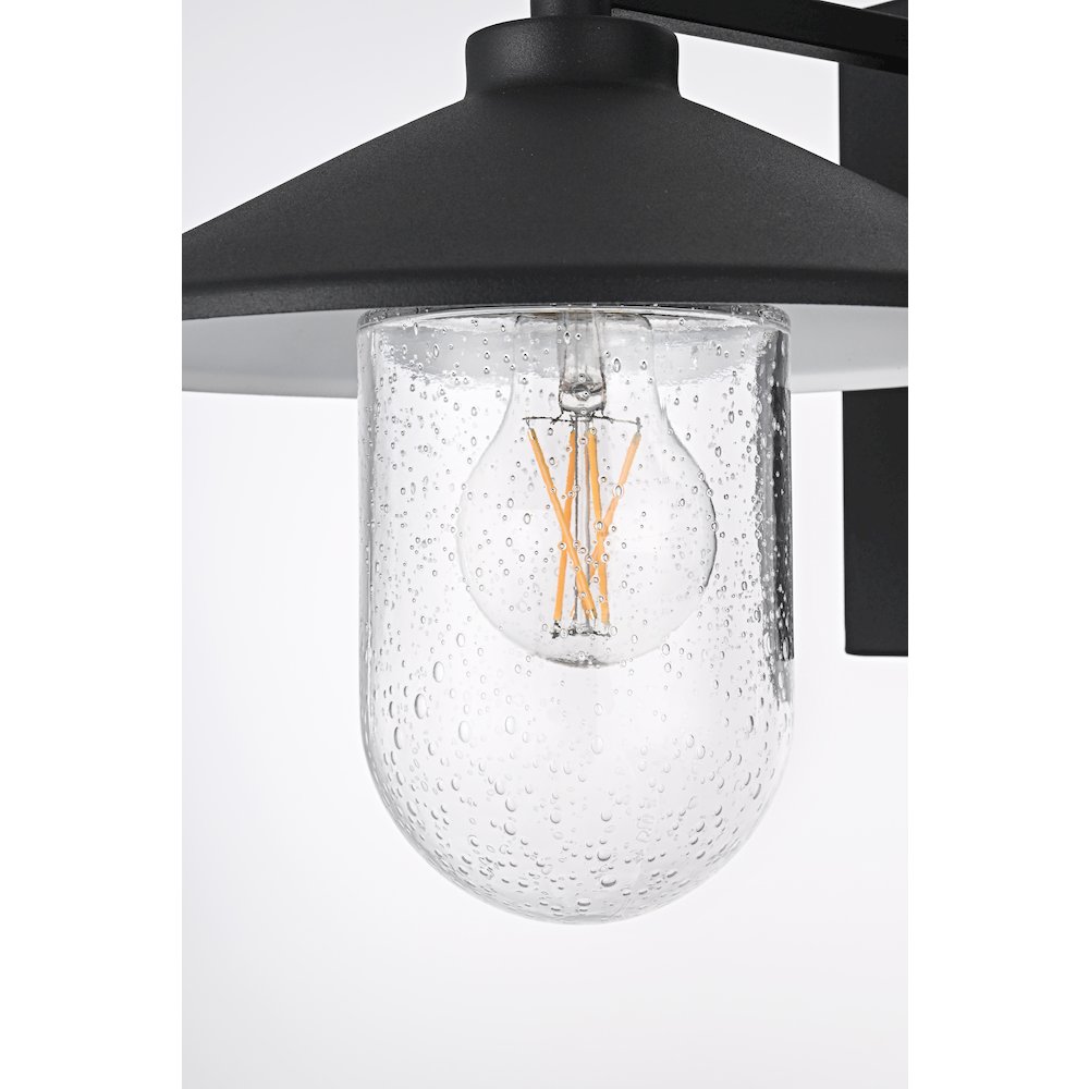 Scott 10 Inch Outdoor Wall Sconce In Black. Picture 6