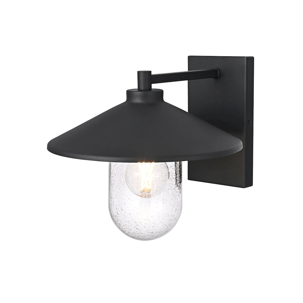 Scott 10 Inch Outdoor Wall Sconce In Black. Picture 7