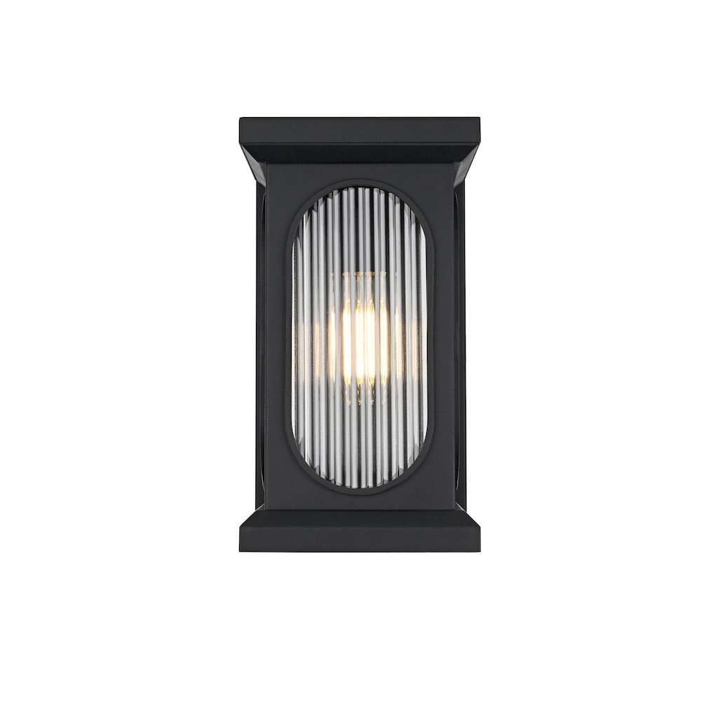 Sevyn 8 Inch Outdoor Wall Sconce In Black. Picture 1