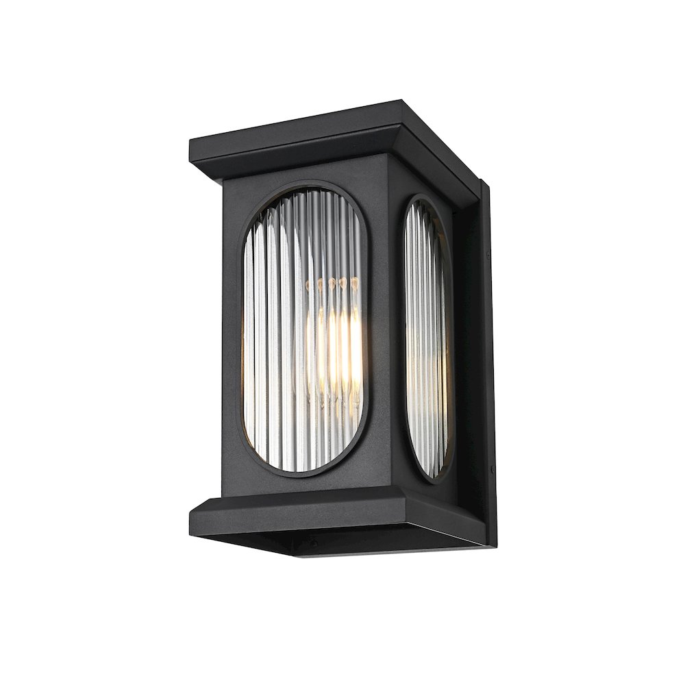 Sevyn 8 Inch Outdoor Wall Sconce In Black. Picture 3