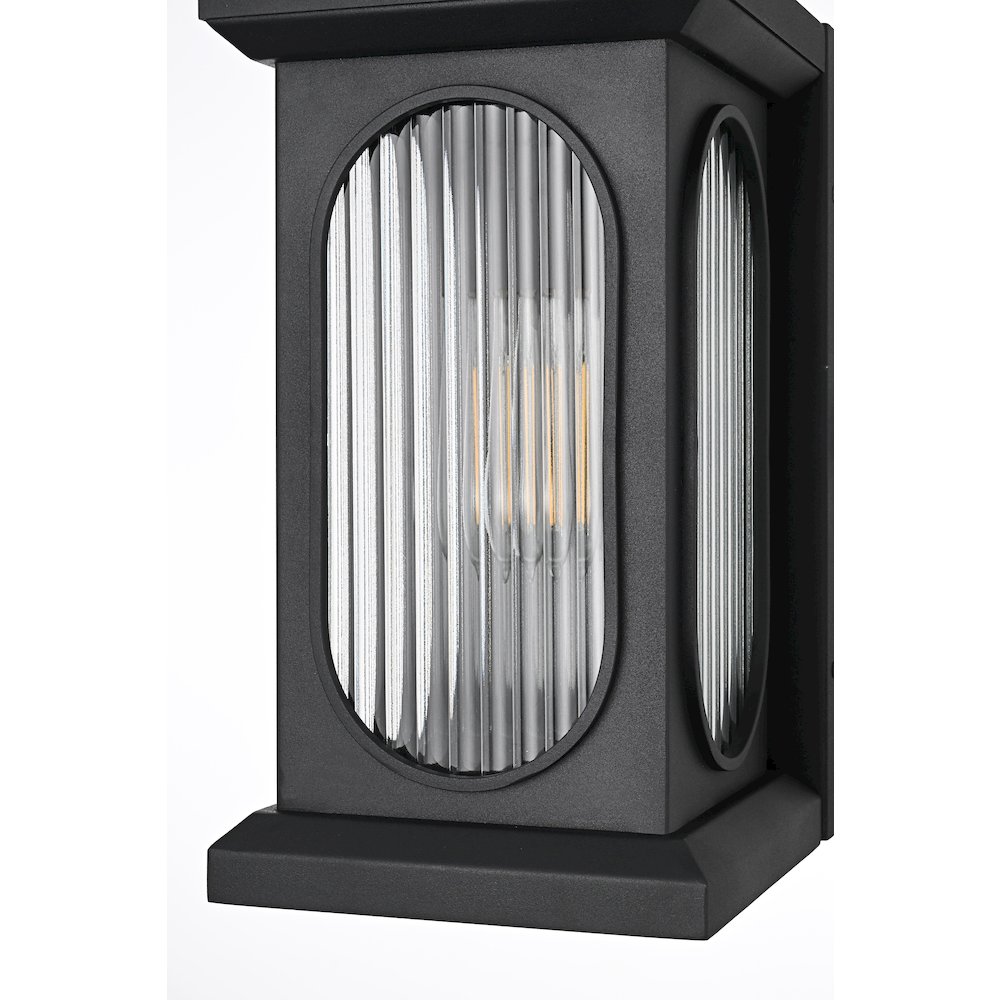 Sevyn 8 Inch Outdoor Wall Sconce In Black. Picture 5