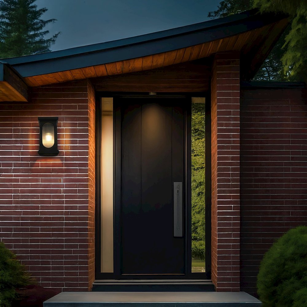 Sevyn 9 Inch Outdoor Wall Sconce In Black. Picture 2