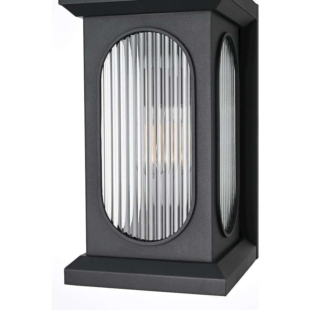 Sevyn 9 Inch Outdoor Wall Sconce In Black. Picture 5
