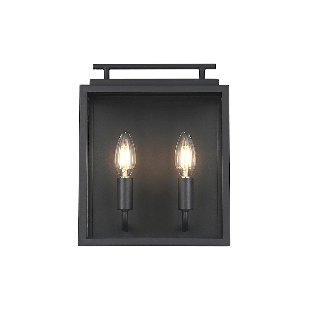 Valentin 9 Inch Outdoor Wall Sconce In Black. Picture 1