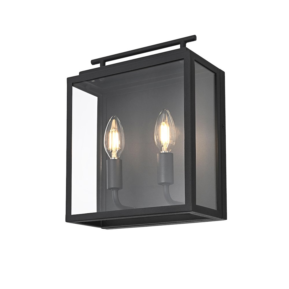 Valentin 9 Inch Outdoor Wall Sconce In Black. Picture 3