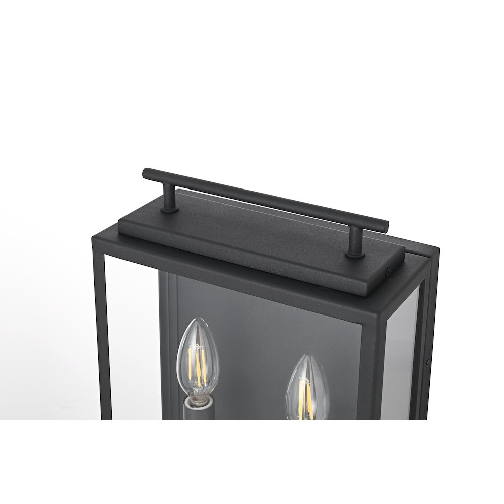 Valentin 9 Inch Outdoor Wall Sconce In Black. Picture 4