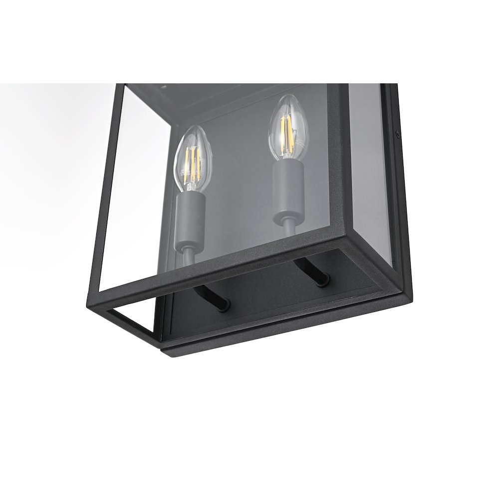 Valentin 9 Inch Outdoor Wall Sconce In Black. Picture 5