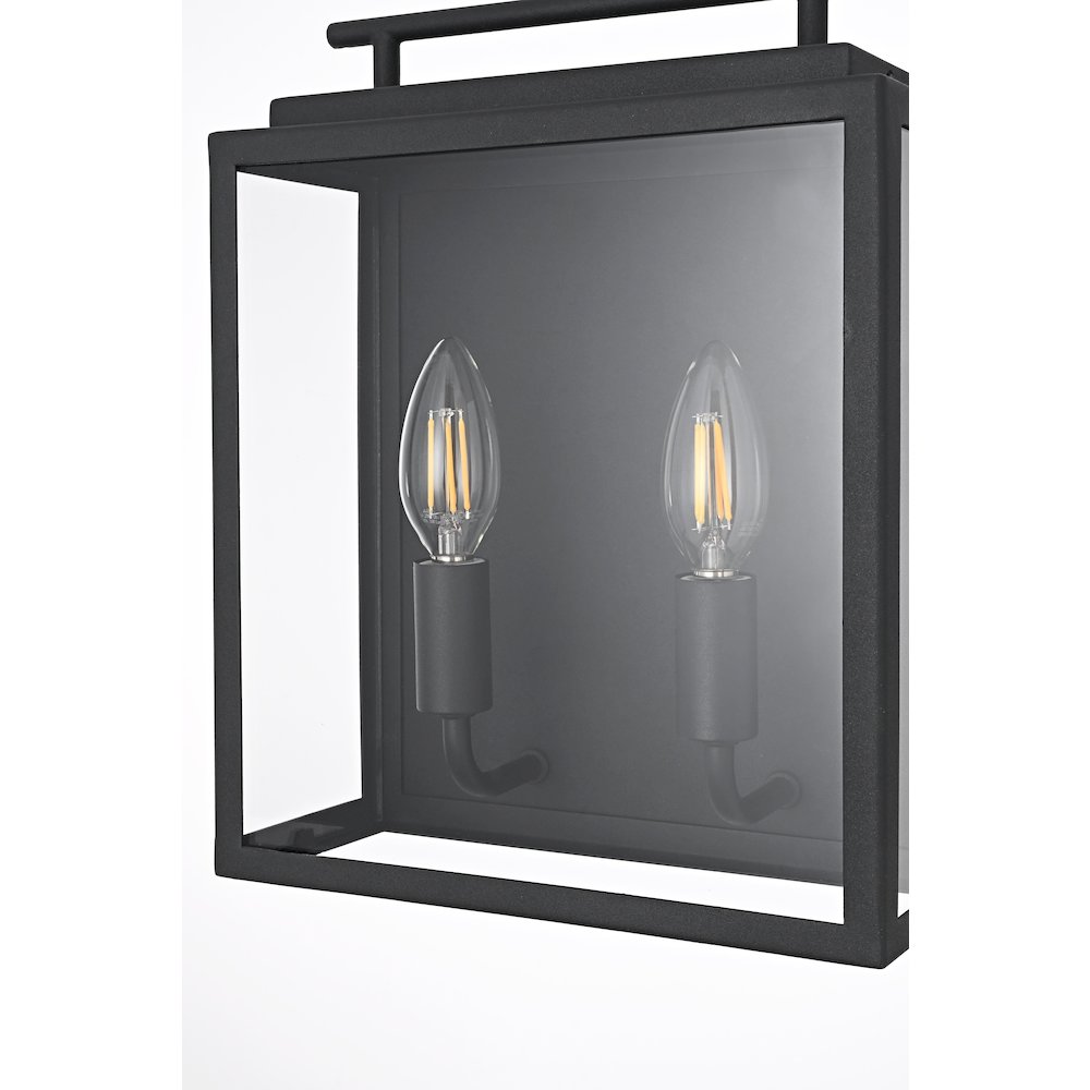 Valentin 9 Inch Outdoor Wall Sconce In Black. Picture 6