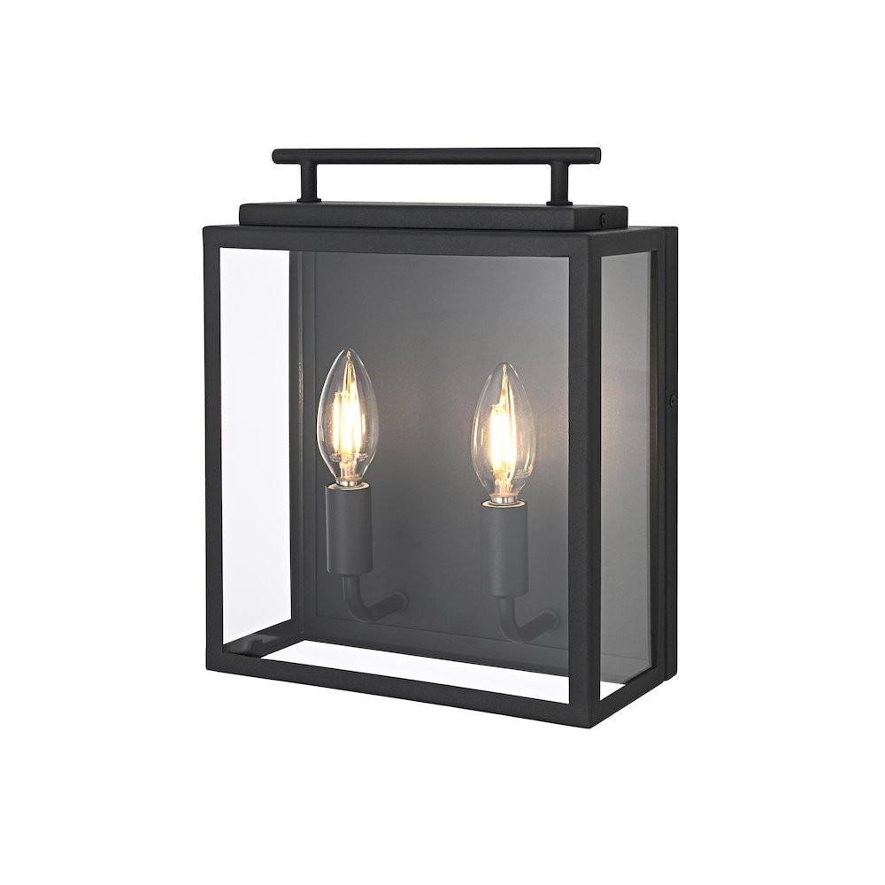 Valentin 9 Inch Outdoor Wall Sconce In Black. Picture 7