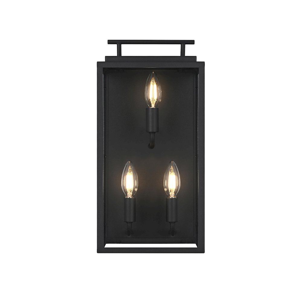 Valentin 8 Inch Outdoor Wall Sconce In Black. Picture 1