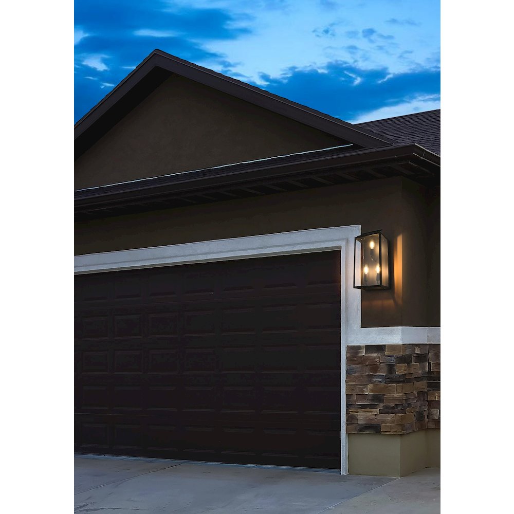 Valentin 8 Inch Outdoor Wall Sconce In Black. Picture 2