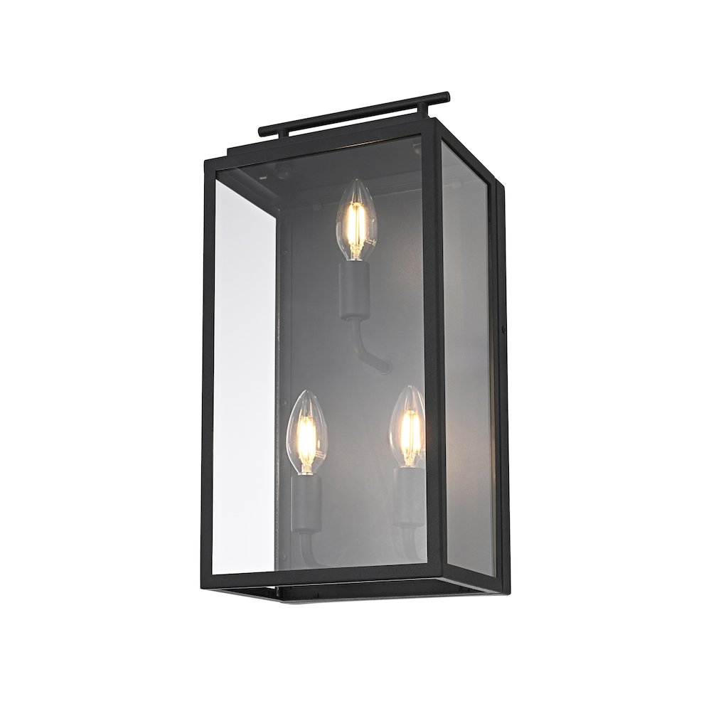 Valentin 8 Inch Outdoor Wall Sconce In Black. Picture 3