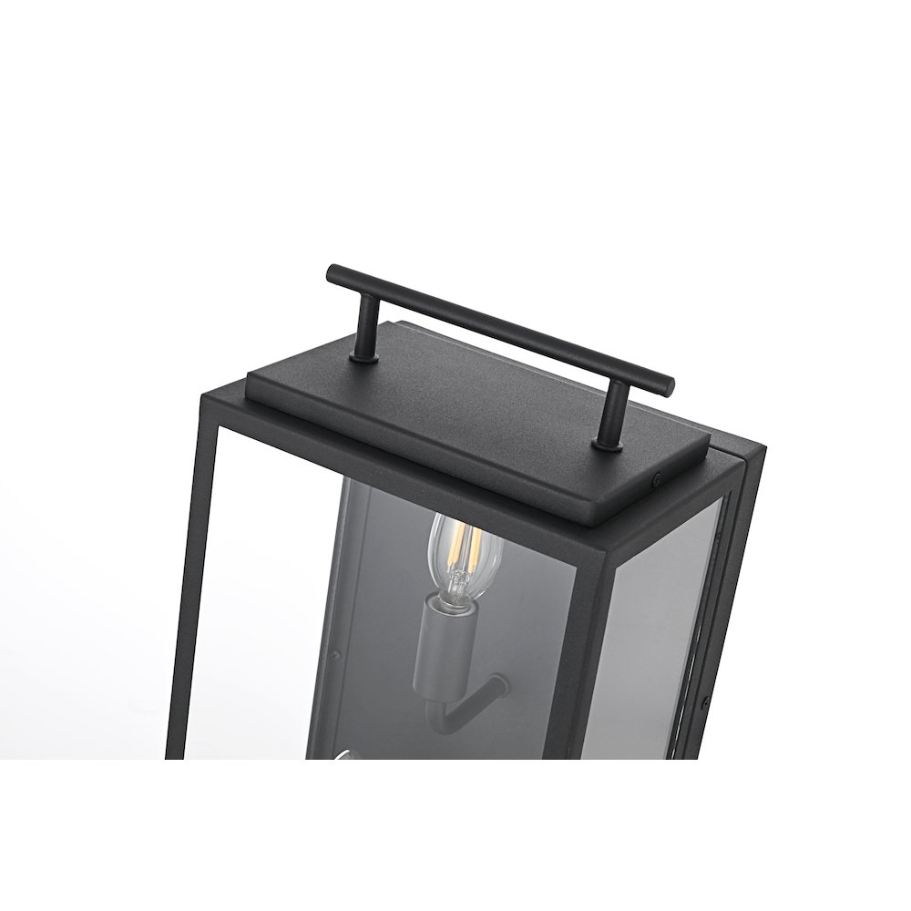 Valentin 8 Inch Outdoor Wall Sconce In Black. Picture 4