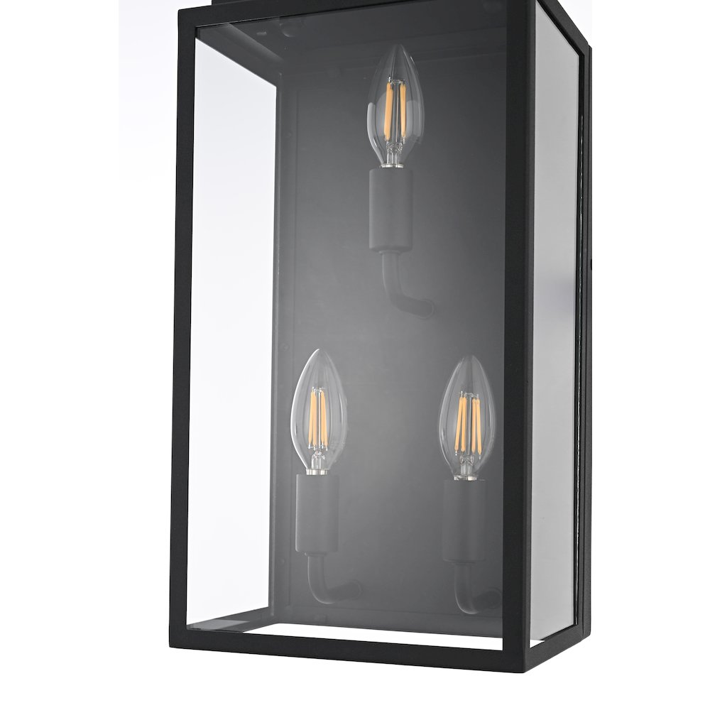 Valentin 8 Inch Outdoor Wall Sconce In Black. Picture 5