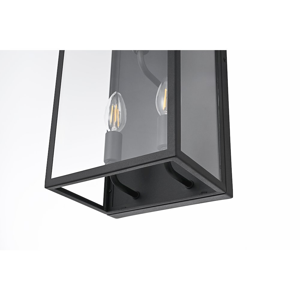 Valentin 8 Inch Outdoor Wall Sconce In Black. Picture 6