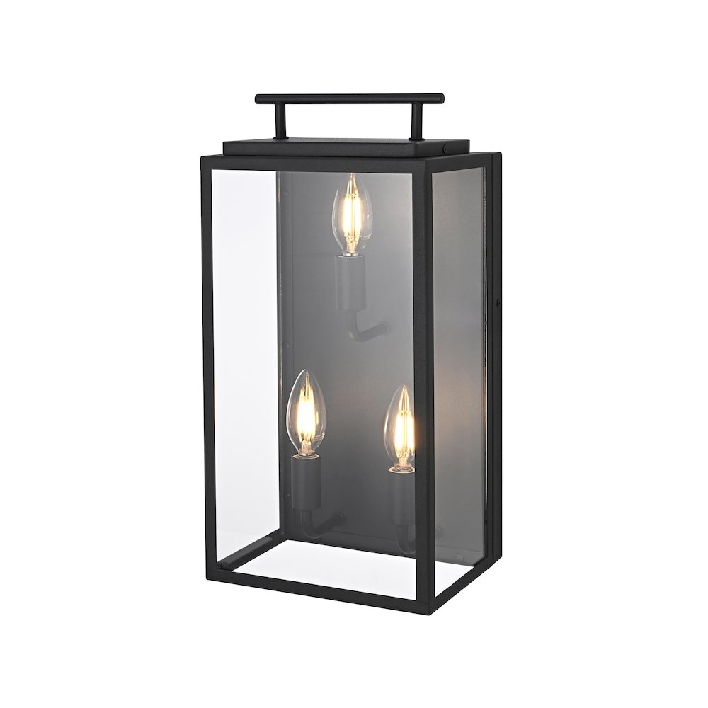 Valentin 8 Inch Outdoor Wall Sconce In Black. Picture 7