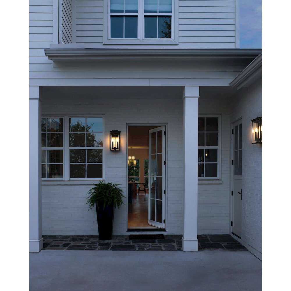 Kaysen 7 inch Outdoor Wall Sconce in Black. Picture 2