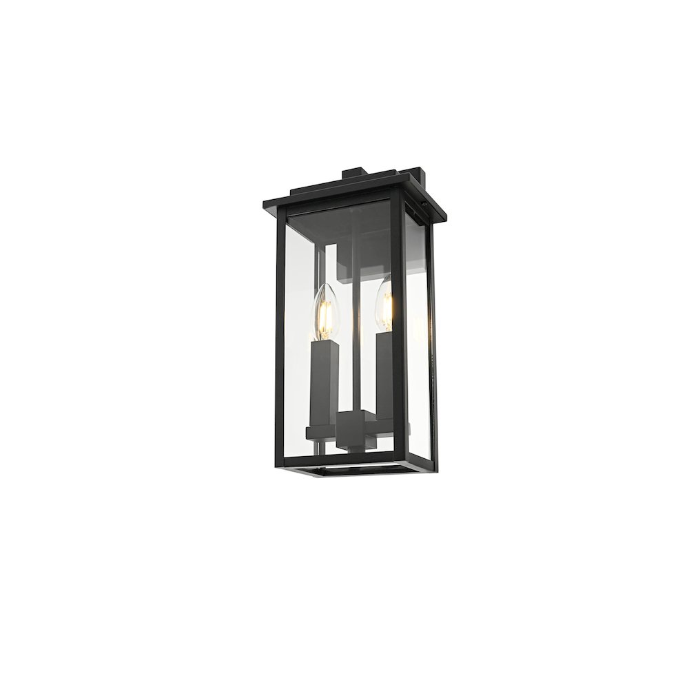 Kaysen 7 inch Outdoor Wall Sconce in Black. Picture 3